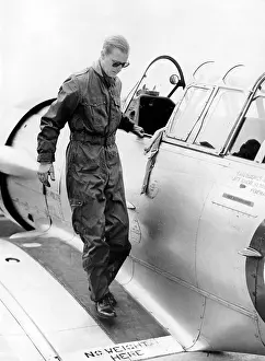 Presumptive: Duke of Edinburgh with Harvard Trainer after flight