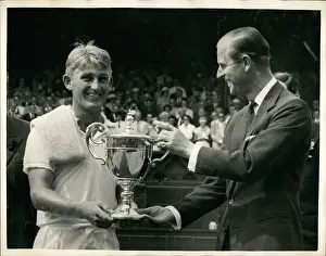 Retains: Duke of Edinburgh and Lewis Hoad, Wimbledon tennis