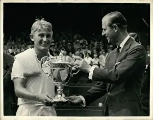 Retains: Duke of Edinburgh and Lewis Hoad, Wimbledon tennis