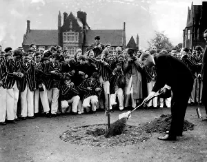 Bippa: Duke of Edinburgh planting tree, Epsom College