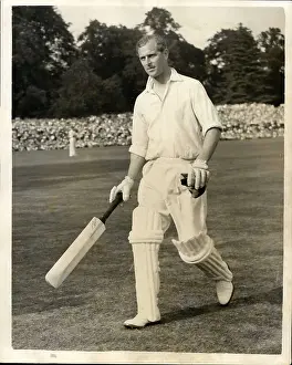Captained: Duke of Edinburgh playing cricket, Arundel Castle