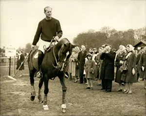 Captained: Duke of Edinburgh at a polo event, Windsor