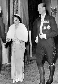 Ratna: Duke of Edinburgh with Queen Ratna of Nepal