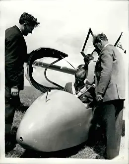 Handled: Duke of Edinburgh in two-seater glider, Gloucester