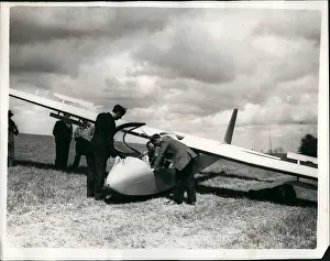Handled: Duke of Edinburgh in two-seater glider, Gloucester