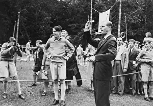 Darts: The Duke of Edinburgh visits Gordonstoun
