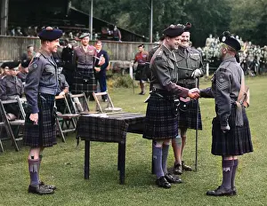 Kilted: Duke of Edinburgh visting Queens Own Cameron Highlanders