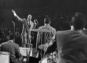 Ellington: Duke Ellington and his orchestra receiving