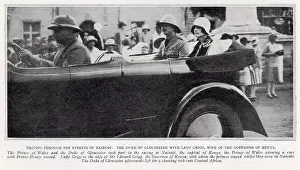 Oct23: Duke of Gloucester driving through streets of Nairobi