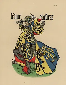 Rampant: Duke of Guelders, Duc de Gueldre