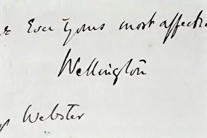 Walmer: Duke of Wellington's signature