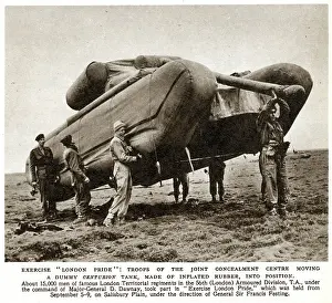 Festing: Dummy rubber Centurion Tank, Joint Concelament Centre Troops