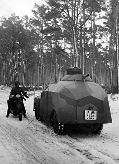 Cardboard: Dummy tank during a maneuver
