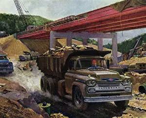 Hauling: Dump Truck and Overpass