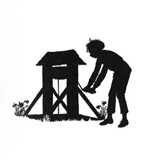 Dunce: Dunderpate drawing water from the well