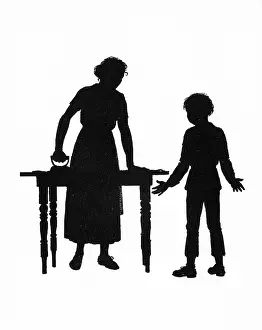 Dunce: Dunderpate and his mother with the ironing