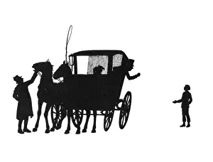 Squire: Dunderpate speaks to the squire in the coach
