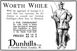 Dunhills: Dunhills Flying Clothing. Fur Underjacket