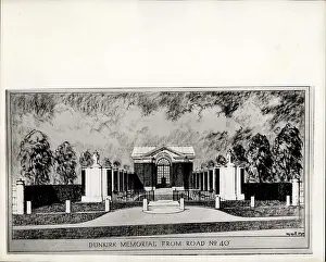 Commemorated: Dunkirk Memorial, perspective drawing