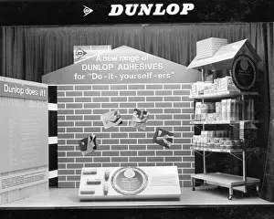 Dunlop: Dunlop adhesives window display