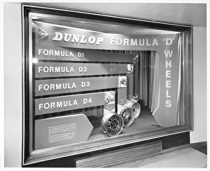 Formula: Dunlop Formula D wheels window display