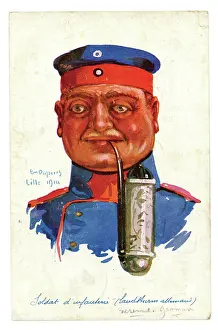 Poilus: A Dupuis head and shoulders of an German soldier