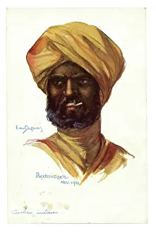 Poilus: A Dupuis head and shoulders of an Indian soldier