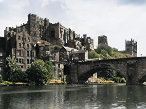 Fromcolourisedpic: DURHAM CASTLE FROM WEAR