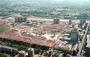 Dushanbe: Dushanbe from above, 1994
