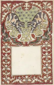 Incorporates: Dutch art nouveau pattern - Salamanders