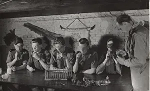 Blindfold: Dutch boy scouts training their sense of smell
