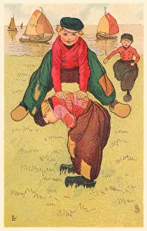 Leapfrog: Dutch Children playing leapfrog