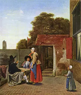 Shutter: A Dutch Courtyard by Pieter de Hooch
