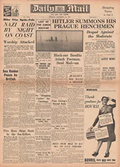 Bolivar: Dutch liner Simon Bolivar sinking after hitting a German min