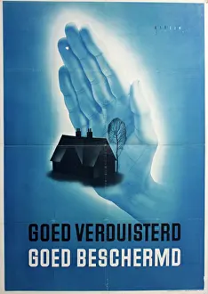 Precautions: Dutch poster about blackout precautions
