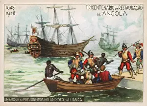 Luanda: Dutch prisoners loaded onto ships - Luanda, Angola