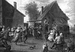 Bagpipe: Dutch rustic scene with music and celebration