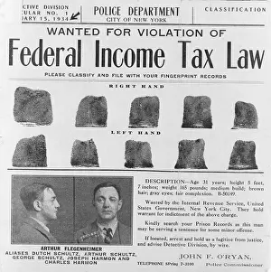 Mugshot: Dutch Schultz, wanted poster with mugshot ?