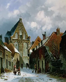 Adrianus: Dutch Street Snow Scene