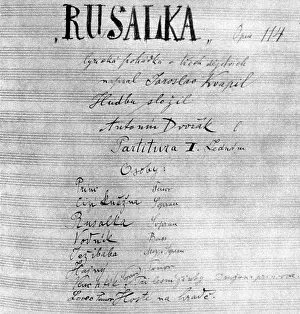Rusalka: Dvorak, Antonin, 8.9.1841 - 1.5.1904, Czech composer