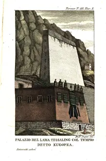 Viaggi: Dwelling of Tessaling Lama with the religious