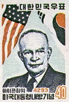 Eisenhower: Dwight D. Eisenhower US president depicted on