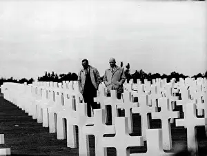 34th: Dwight Eisenhower at St Laurent American Cemetery, France