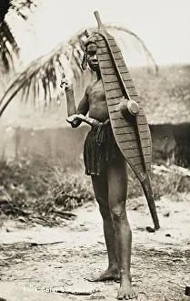 Dyak: Dyak Warrior with fantastic shield
