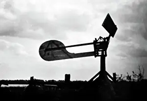 Broads: A dyke wind pump on the Norfolk Broads, 1920s
