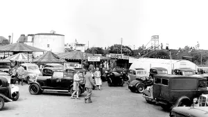 Dymchurch: Dymchurch, Car Park and Fun Fair c1955