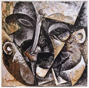 Umberto: Dynamic of a man's head, (1914). Umberto Boccioni