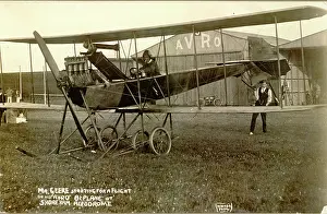 Shoreham: A E Geere in his Avro Type D at Shoreham Aerodrome