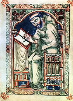 Scribe: Eadwine the Scribe. From Psalter written at Christ