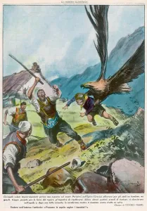Disapproving: Eagle attempts abduction